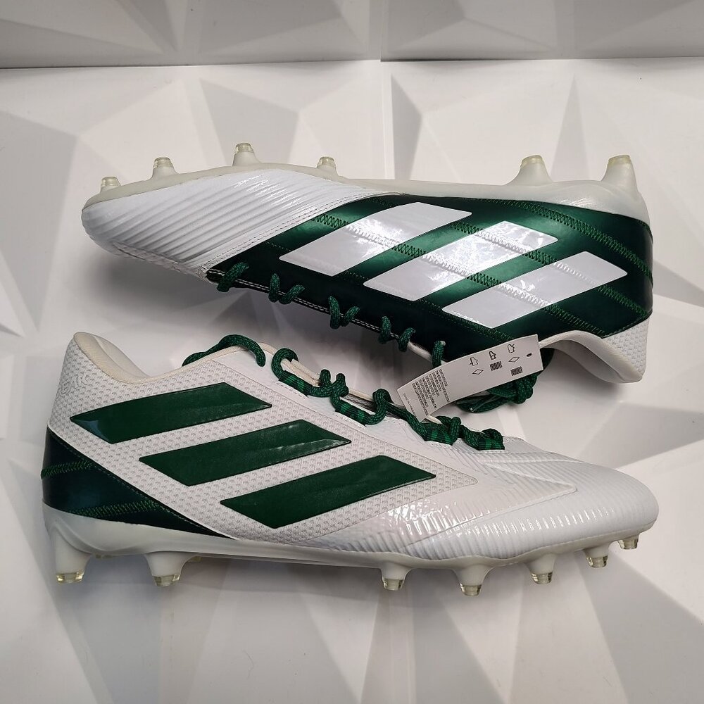 Adidas Mens Football Cleats 16 White Green Shoe Lacrosse Freak Carbon Low